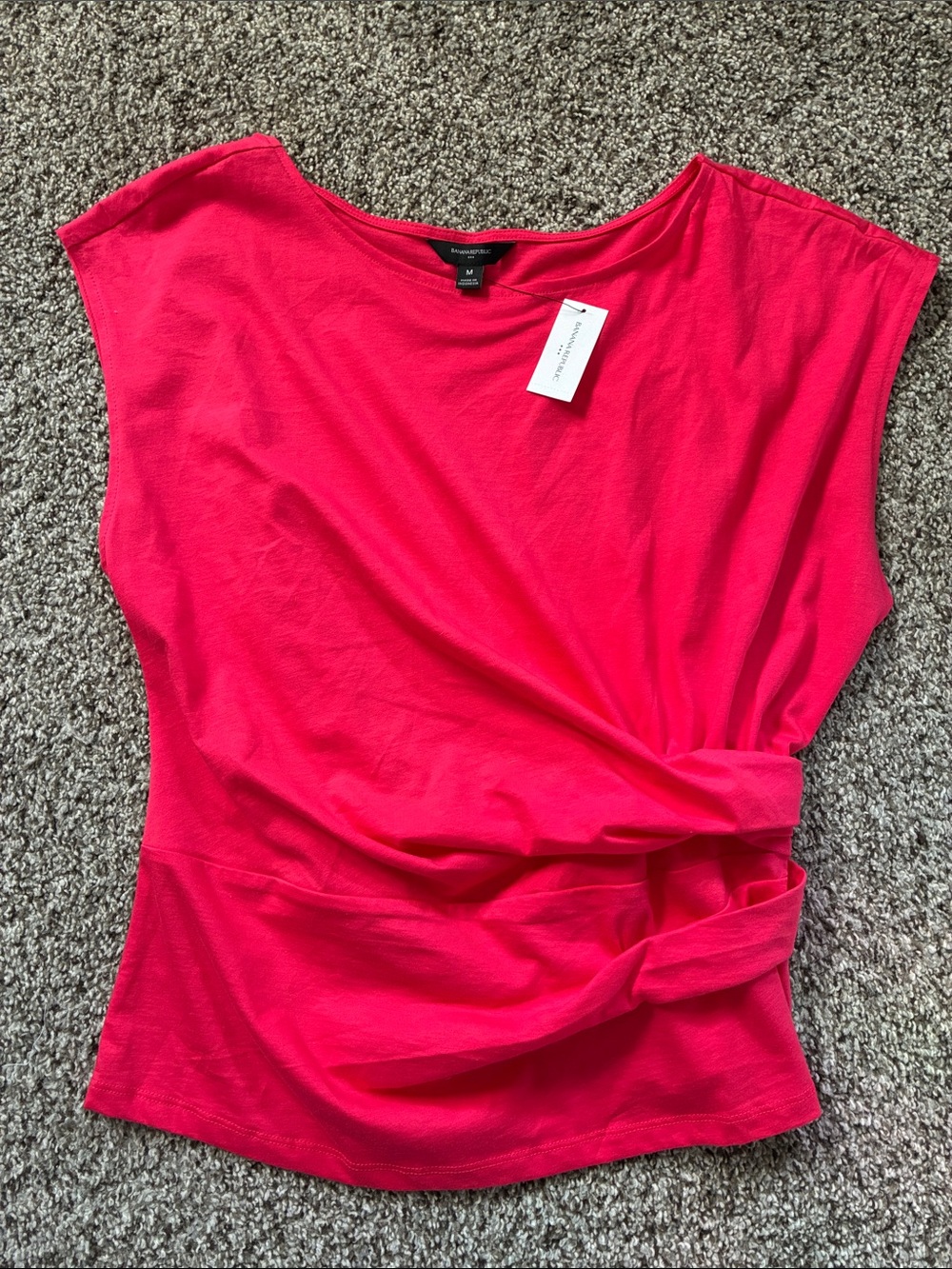 ⭐️ BANANA REPUBLIC $50 NWT Twist-Waist Cap Sleeve Top